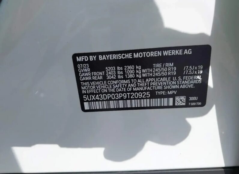 2023 BMW X3 2.0L 16 412 km 184hp